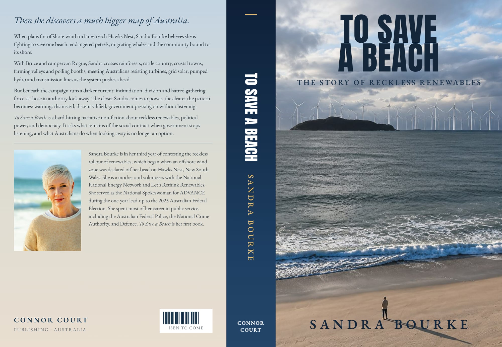 To Save a Beach: back cover, spine and front cover