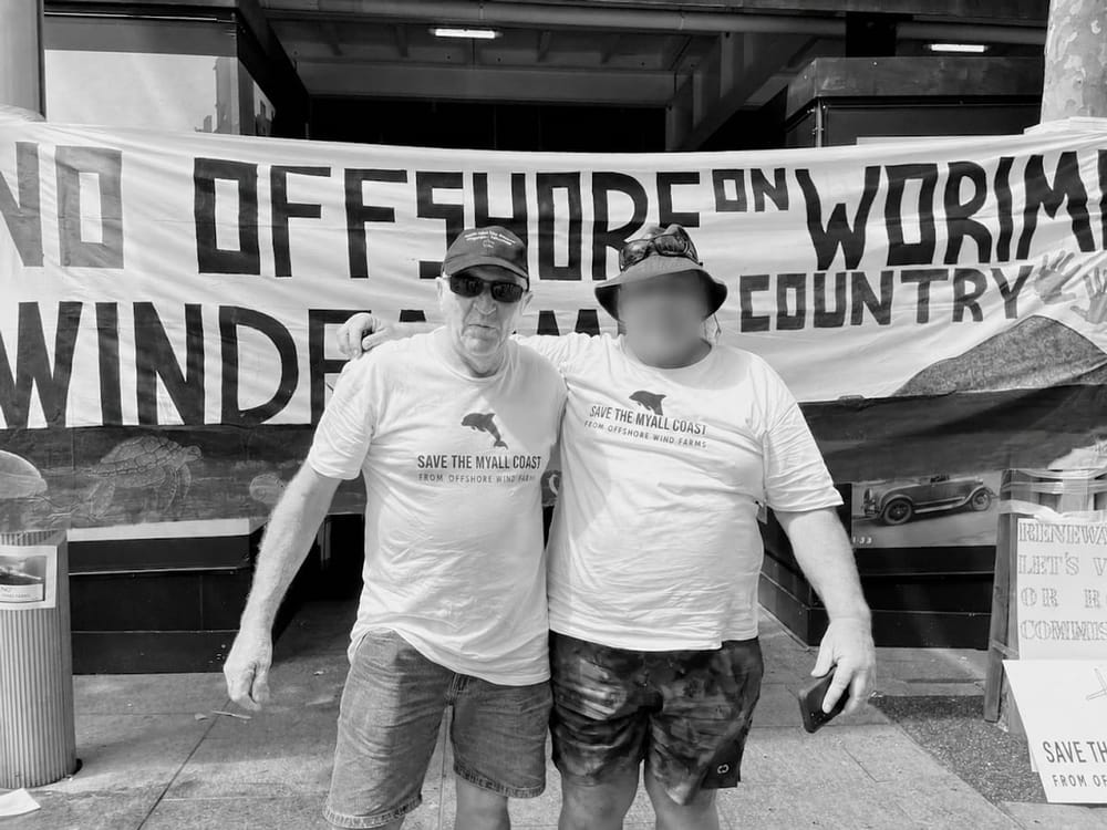 Bruce and Big John at the Martin Place rally, Sydney