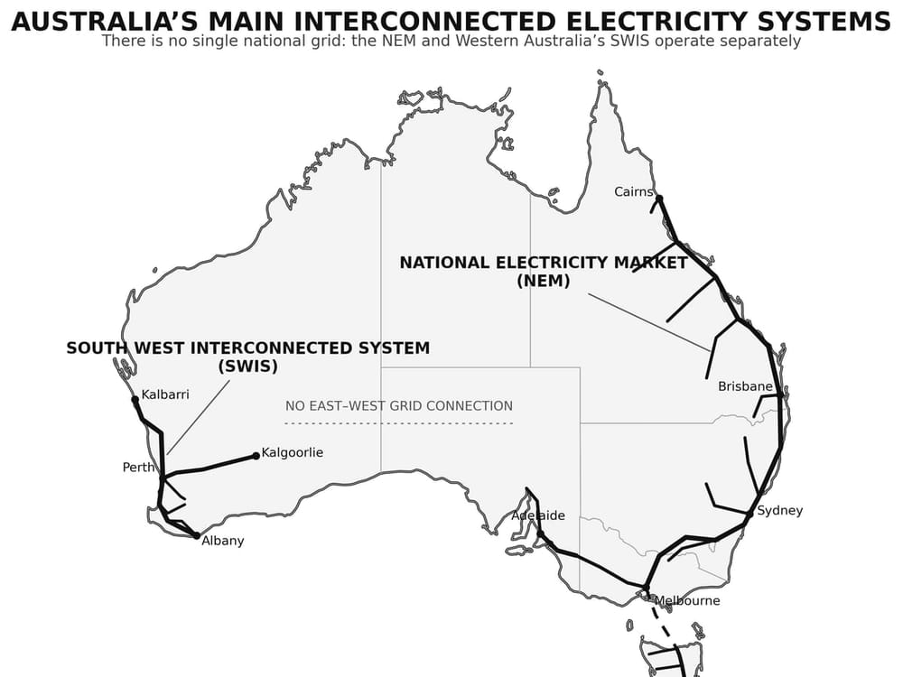 The National Electricity Market, mapped