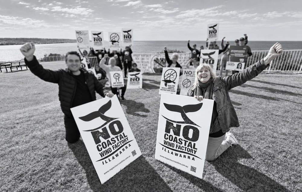 Amanda De Lore with the Coalition Against Offshore Wind, Illawarra