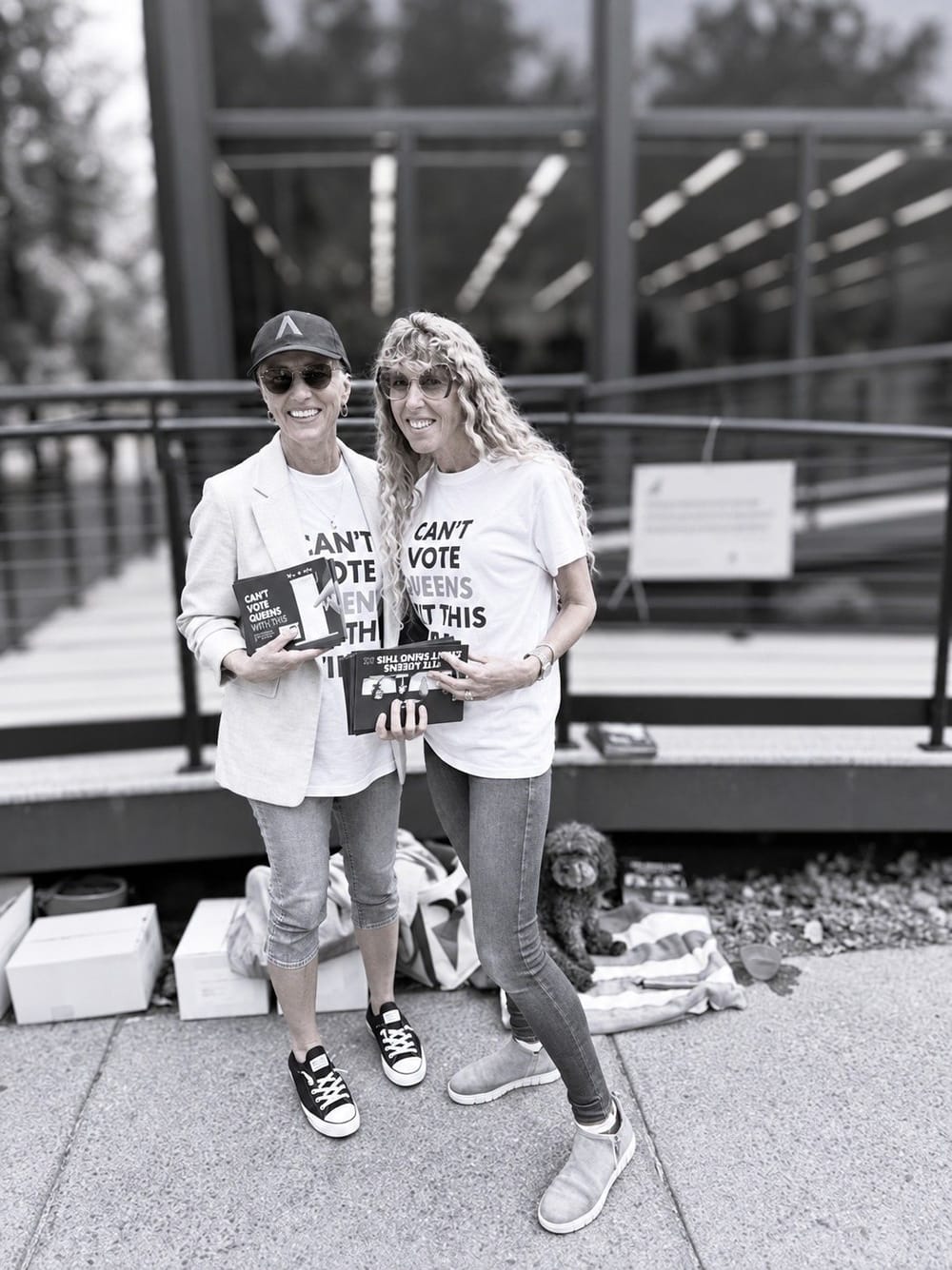 Sharon Kuperholz and a fellow volunteer, Prahran, Victoria